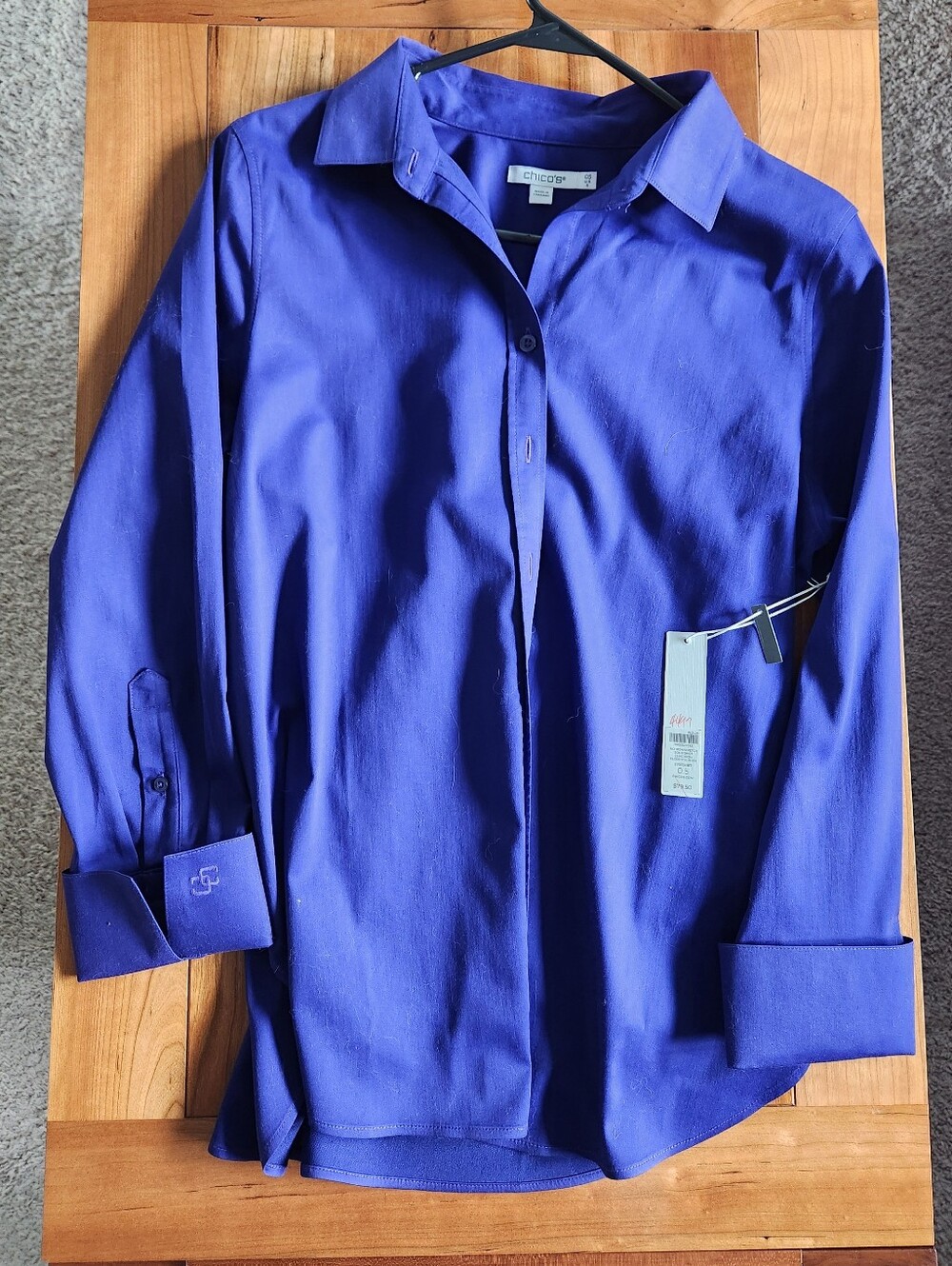 Chico's Florentina Plum Solid Shirt